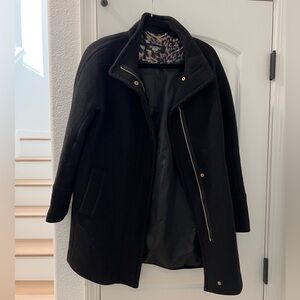 Nordstrom Ellen Tracy Black Winter Coat - Size 8P